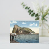 入浴パビリオン、リネア、ジブラルタルの岩ヴィンテージ ポストカード (スタンド正面)