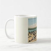 入浴ビーチ、サンタクルスCAヴィンテージスタイル コーヒーマグカップ (左)