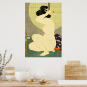 入浴後の髪のアレンジ平野白峰1932 ポスター (キッチン)