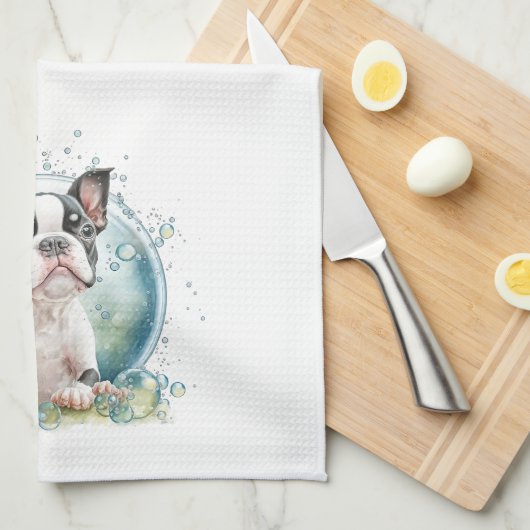 入浴時間 キッチンタオル (四つ折り)