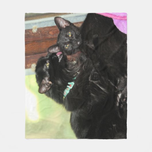 入浴時間 フリースブランケット (正面)