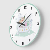 入浴時間 ラージ壁時計 (傾斜)