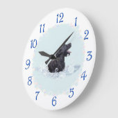 入浴時間 ラージ壁時計 (傾斜)