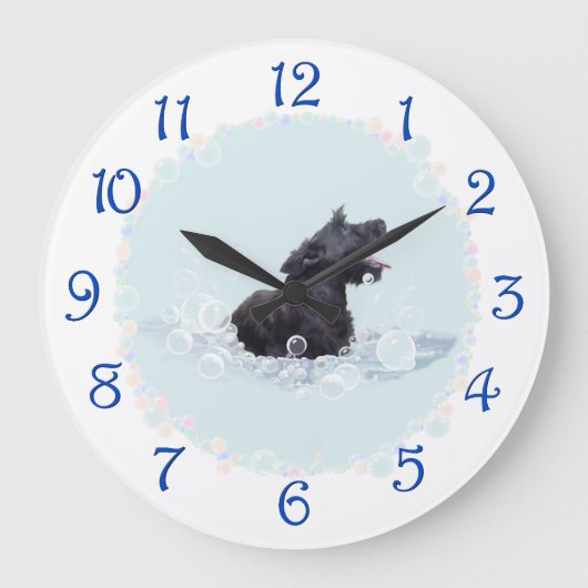 入浴時間 ラージ壁時計 (正面)