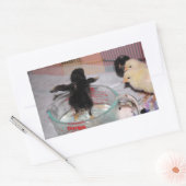 入浴時間 長方形シール (封筒)