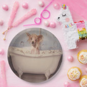 入浴用の子犬 ペーパープレート (パーティー)