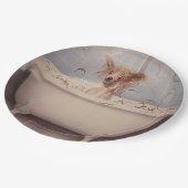 入浴用の子犬 ペーパープレート (アングル)