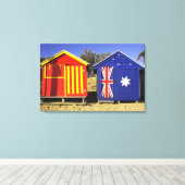 入浴箱，中央ブライトンビーチ，ポート2 キャンバスプリント (インサイチュ (ウッドフロア))