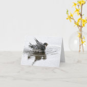 入浴美しいのメモまたはグリーティングカード カード (黄色い花)