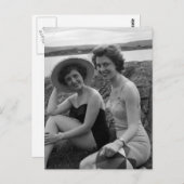 入浴美しいのヴィンテージ写真はがき ポストカード (正面/裏面)