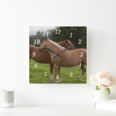 入浴美しいウォールクロック スクエア壁時計 (ホーム)