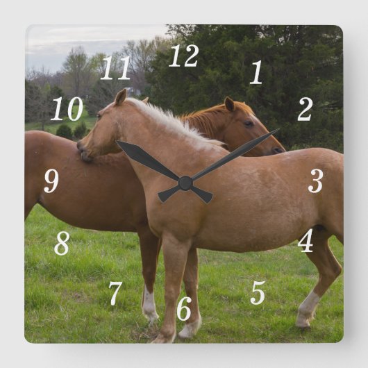 入浴美しいウォールクロック スクエア壁時計 (正面)