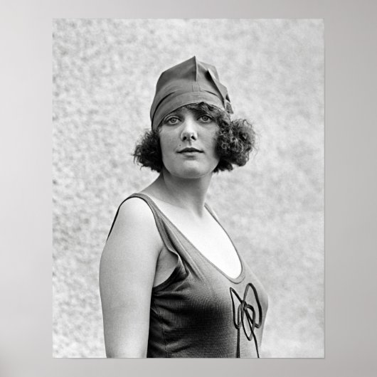 入浴美しいポートレート, 1922.ヴィンテージ写真 ポスター (正面)