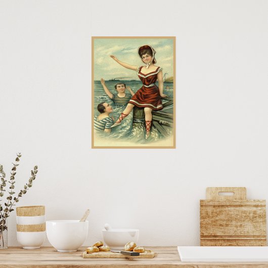 入浴美しい1908はがき ポスター (キッチン)