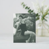 入浴美しい!!かわいい1920年代のフラッパー女の子 ポストカード (スタンド正面)