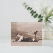 入浴美しい!!かわいい1920年代のフラッパー女の子 ポストカード (スタンド正面)