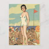 入浴美しい!ヴィンテージ漫画芸術 ポストカード (正面)