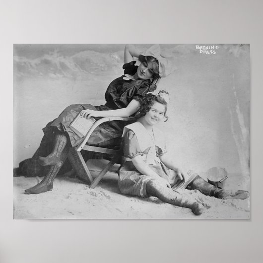 入浴美しい – 世紀のビーチドレスのターン ポスター (正面)