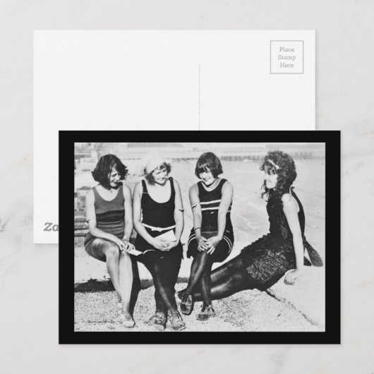 入浴美しいPals on a Pier ポストカード (正面/裏面)