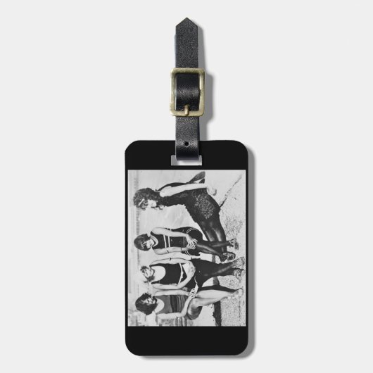 入浴美しいPals on a Pier ラゲッジタグ (正面縦)