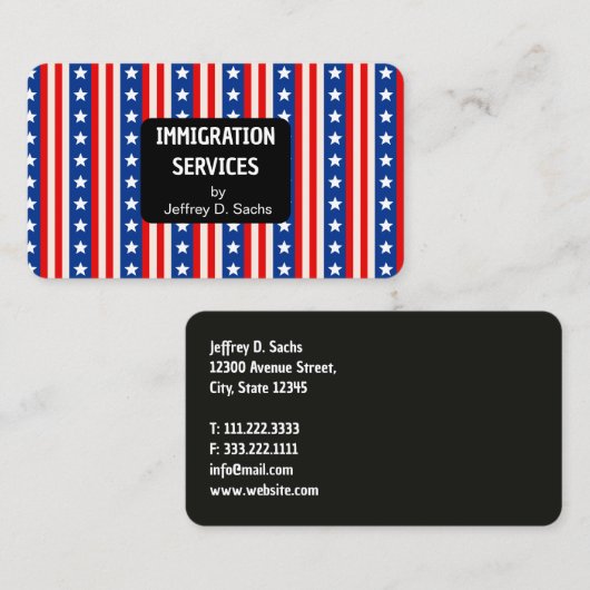 入管及び帰化サービス 名刺 (正面/裏面)