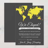 入籍報告と結婚披露宴招待のお知らせ 招待状 (正面/裏面)