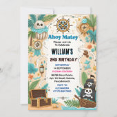 入船キッズクール旗ボート海賊2回目の誕生日 招待状 (正面)