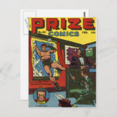 入賞した漫画のクールなヴィンテージの漫画本カバー芸術 ポストカード (正面/裏面)