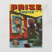 入賞した漫画のクールなヴィンテージの漫画本カバー芸術 ポストカード (正面)