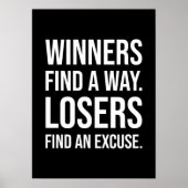 入賞者が方法を見つける – ジム、ハッスル、成功 ポスター (正面)