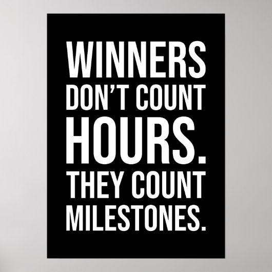 入賞者数マイルストーン – 成功やる気を起こさせる ポスター (正面)