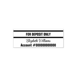 入金専用の署名名銀行口座番号 セルフインキングスタンプ