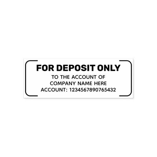 入金専用口座番号カスタムスタンプ セルフインキングスタンプ (デザイン)