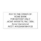 入金専用小切手 セルフインキングスタンプ (デザイン)