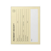 入金領収書 ビジネス ロゴ ノートパッド (回転)