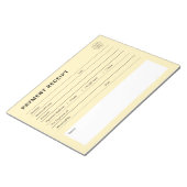 入金領収書 ビジネス ロゴ ノートパッド (アングル)