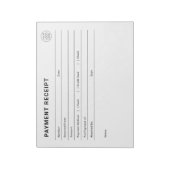 入金領収書 ビジネス ロゴ ノートパッド (回転)
