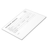 入金領収書 ビジネス ロゴ ノートパッド (アングル)