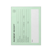 入金領収書 ビジネス ロゴ ノートパッド (回転)