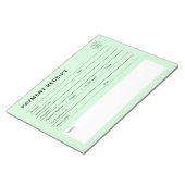 入金領収書 ビジネス ロゴ ノートパッド (アングル)