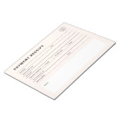 入金領収書 ビジネス ロゴ ノートパッド (アングル)