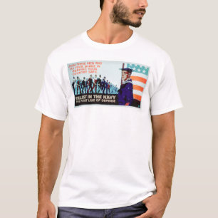入隊して下さい海軍、(US02160)第1防衛線を Tシャツ