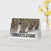 入隊式のパレード | 軍人 カード (黄色い花)