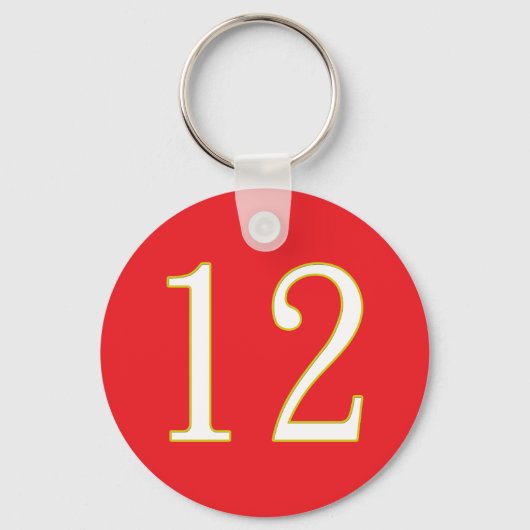 全おもしろいてのファンのギフトは12位だ キーホルダー (正面)