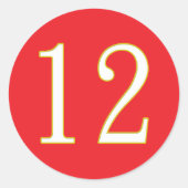 全おもしろいてのファンのギフトは12位だ ラウンドシール (正面)