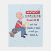 全おもしろい退職したて知っている フリースブランケット (正面)