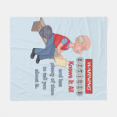 全おもしろい退職したて知っている フリースブランケット (正面(横))