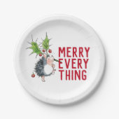 全お洒落体のメリークリスマス ペーパープレート (正面)