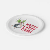 全お洒落体のメリークリスマス ペーパープレート (アングル)