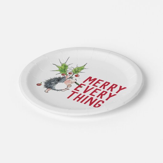 全お洒落体のメリークリスマス ペーパープレート (アングル)